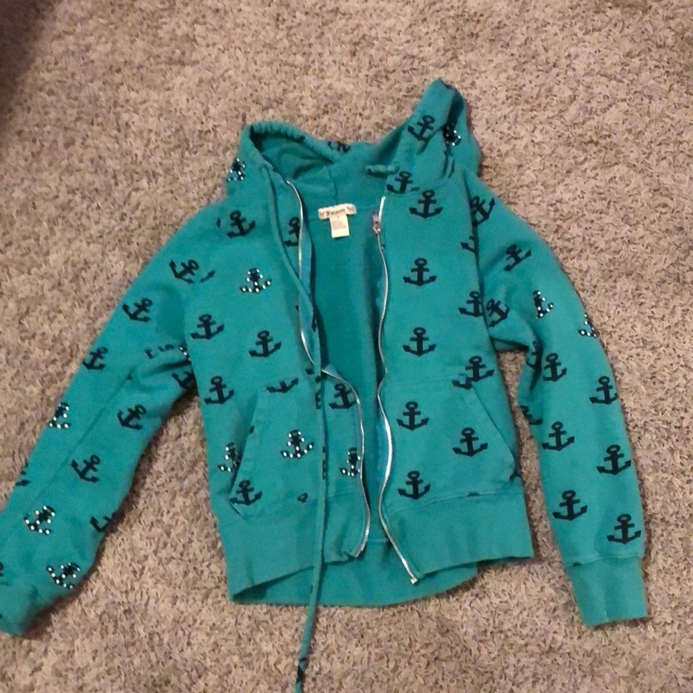 Teal Girls Zip Up